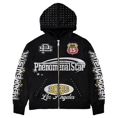 Phenomenal Star Black Zip Up Hoodie